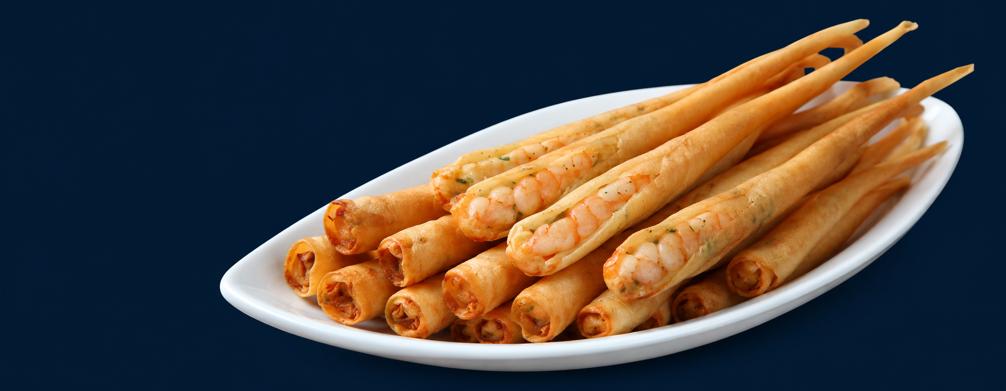 A plate of Joyfood Prawn Twisters